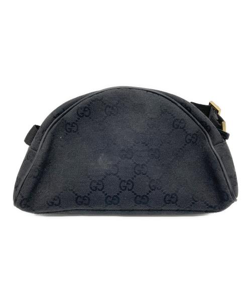 GUCCI（グッチ）GUCCI (グッチ) ハーフムーンセミショルダーバッグ ブラックの古着・服飾アイテム