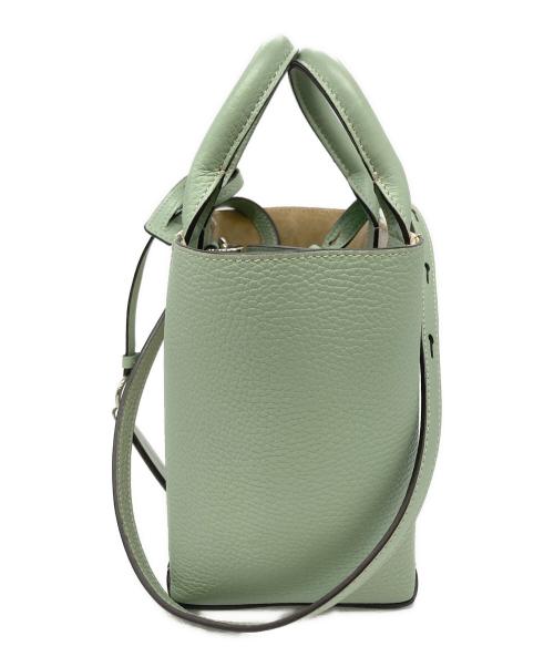 TOD'S（トッズ）TOD'S (トッズ) ポーチ付き2WAYハンドバッグ / ショルダーバッグ ベージュ×グリーンの古着・服飾アイテム