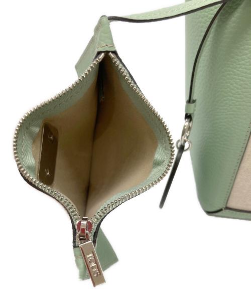 TOD'S（トッズ）TOD'S (トッズ) ポーチ付き2WAYハンドバッグ / ショルダーバッグ ベージュ×グリーンの古着・服飾アイテム