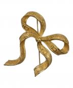 Christian Diorクリスチャン ディオール）の古着「リボンブローチ」｜ゴールド