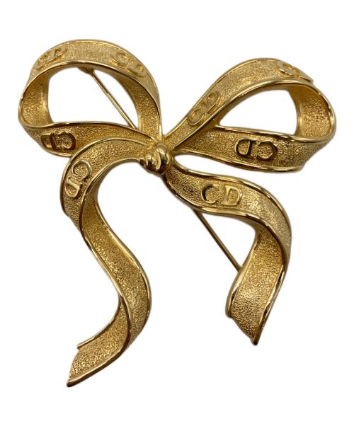 Christian Dior（クリスチャン ディオール）Christian Dior (クリスチャン ディオール) リボンブローチ ゴールドの古着・服飾アイテム