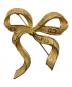 Christian Dior (クリスチャン ディオール) リボンブローチ ゴールド：14000円