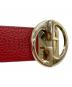 GUCCI (グッチ) GGロゴバックルリバーシブルベルト ブラック×レッド サイズ:80・32：15000円