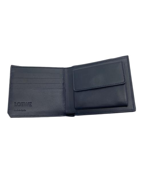 LOEWE（ロエベ）LOEWE (ロエベ) パズル バイフォールド ウォレット ネイビー×グリーン×ベージュの古着・服飾アイテム