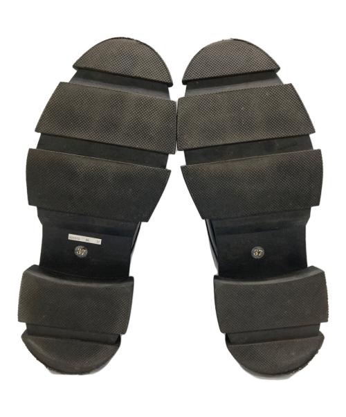 MANA（マナ）MANA (マナ) 厚底レースアップシューズ ブラック サイズ:37の古着・服飾アイテム