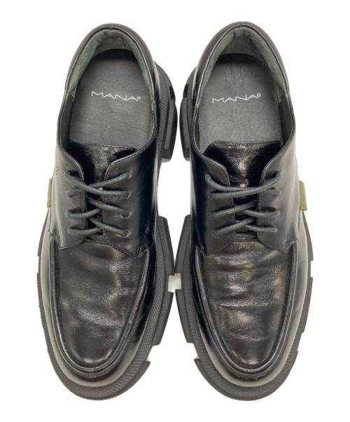 MANA（マナ）MANA (マナ) 厚底レースアップシューズ ブラック サイズ:37の古着・服飾アイテム