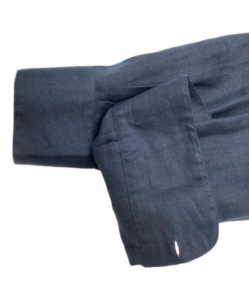 Massimo d'Augusto（マッシモダウグスト）Massimo d'Augusto (マッシモダウグスト) リネン カプリシャツ ネイビー サイズ:Lの古着・服飾アイテム