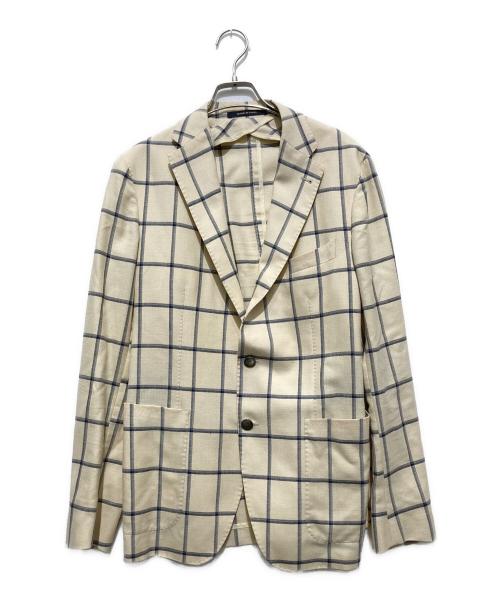 TAGLIATORE（タリアトーレ）TAGLIATORE (タリアトーレ) リネン混テーラードジャケット ベージュ サイズ:50/Rの古着・服飾アイテム