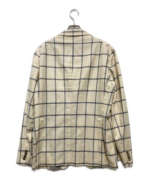 TAGLIATORE（タリアトーレ）TAGLIATORE (タリアトーレ) リネン混テーラードジャケット ベージュ サイズ:50/Rの古着・服飾アイテム