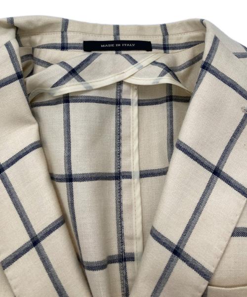 TAGLIATORE（タリアトーレ）TAGLIATORE (タリアトーレ) リネン混テーラードジャケット ベージュ サイズ:50/Rの古着・服飾アイテム