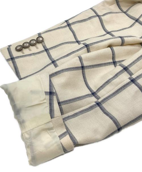 TAGLIATORE（タリアトーレ）TAGLIATORE (タリアトーレ) リネン混テーラードジャケット ベージュ サイズ:50/Rの古着・服飾アイテム