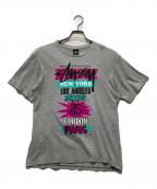 stussyステューシー）の古着「Tシャツ / プリントTシャツ」｜グレー