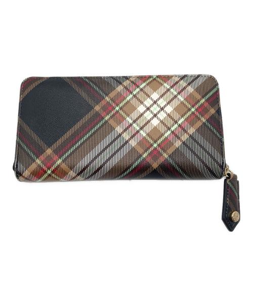 Vivienne Westwood（ヴィヴィアンウエストウッド）Vivienne Westwood (ヴィヴィアンウエストウッド) ラウンドファスナー長財布 ブラウンの古着・服飾アイテム