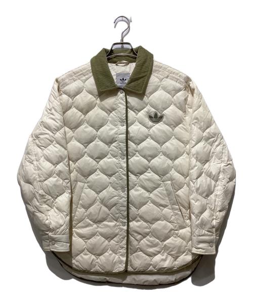 adidas Originals（アディダスオリジナル）adidas originals (アディダスオリジナル) ライトウェイト ダウンジャケット アイボリー サイズ:XLの古着・服飾アイテム