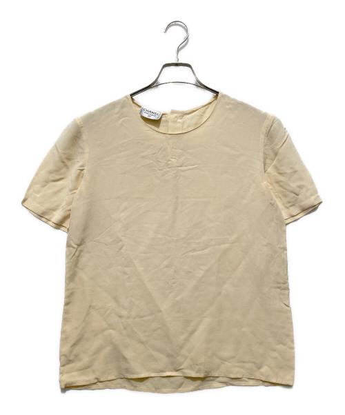 CHANEL（シャネル）CHANEL (シャネル) 半袖シルクブラウス ベージュ サイズ:---の古着・服飾アイテム