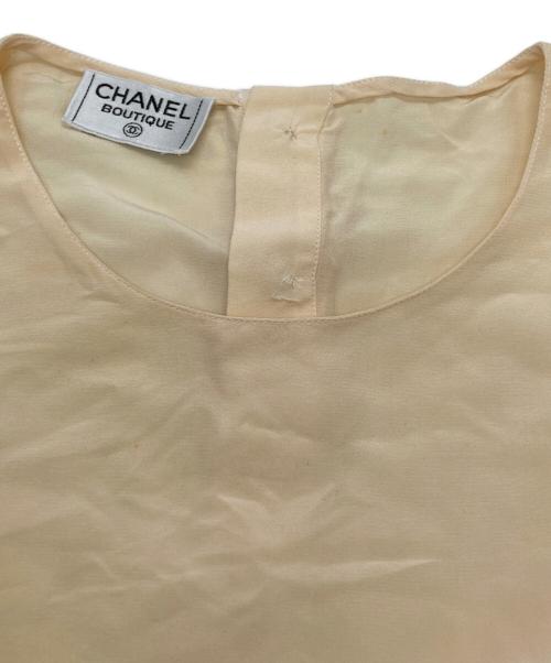 CHANEL（シャネル）CHANEL (シャネル) 半袖シルクブラウス ベージュ サイズ:---の古着・服飾アイテム