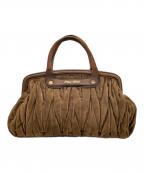 MIU MIUミュウミュウ）の古着「スウェードトートバッグ」｜ブラウン