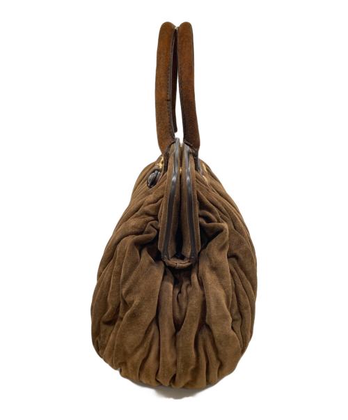 MIU MIU（ミュウミュウ）MIU MIU (ミュウミュウ) スウェードトートバッグ ブラウン サイズ:実寸サイズをご参照ください。の古着・服飾アイテム