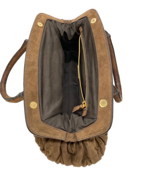 MIU MIU（ミュウミュウ）MIU MIU (ミュウミュウ) スウェードトートバッグ ブラウン サイズ:実寸サイズをご参照ください。の古着・服飾アイテム