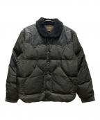 RRLダブルアールエル）の古着「シアリングレザーヨークジャケット」｜カーキ