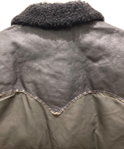 RRL（ダブルアールエル）RRL (ダブルアールエル) シアリングレザーヨークジャケット カーキ サイズ:Mの古着・服飾アイテム