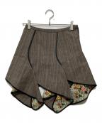 Y. PROJECTワイプロジェクト）の古着「21SS BANANA WRAP MINI SKIRT / ミニスカート」｜ブラウン