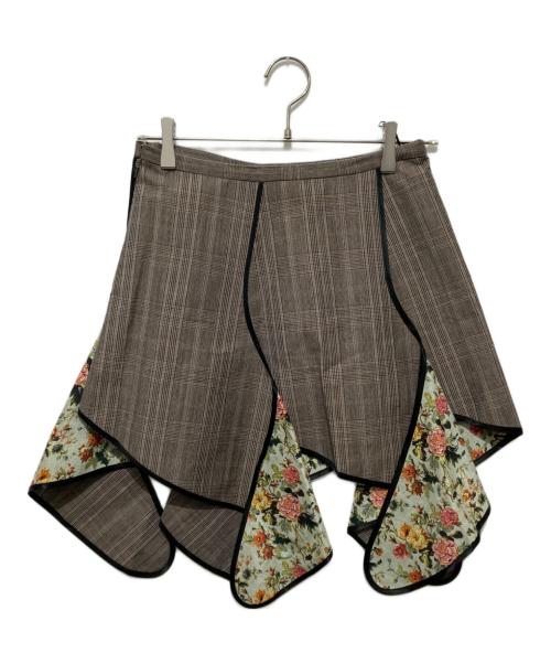 Y. PROJECT（ワイプロジェクト）Y. PROJECT (ワイプロジェクト) 21SS BANANA WRAP MINI SKIRT / ミニスカート ブラウン サイズ:34の古着・服飾アイテム