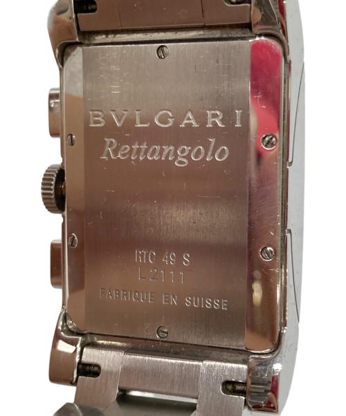 BVLGARI（ブルガリ）BVLGARI (ブルガリ) レッタンゴロ クロノグラフ クォーツ リストウォッチ ホワイトの古着・服飾アイテム