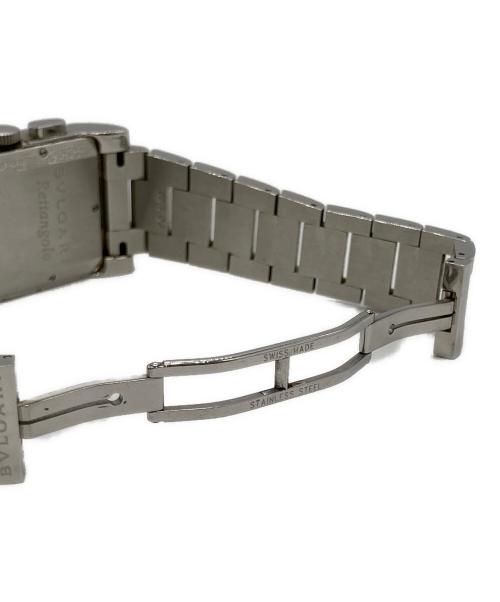 BVLGARI（ブルガリ）BVLGARI (ブルガリ) レッタンゴロ クロノグラフ クォーツ リストウォッチ ホワイトの古着・服飾アイテム