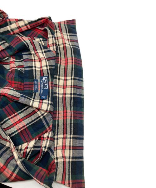 POLO RALPH LAUREN（ポロ・ラルフローレン）POLO RALPH LAUREN (ポロ・ラルフローレン) SKI CAMP オープンカラー L/S シャツ ネイビー×レッド サイズ:Lの古着・服飾アイテム