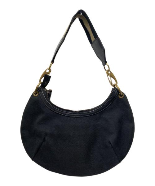 GUCCI（グッチ）GUCCI (グッチ) ハーフムーンショルダーバッグ ブラックの古着・服飾アイテム