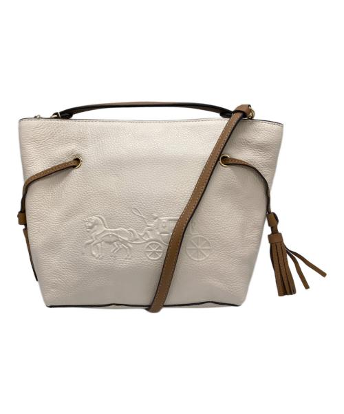 COACH（コーチ）COACH (コーチ) 2WAYハンドバッグ ベージュの古着・服飾アイテム