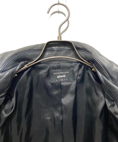 glamb（グラム）glamb (グラム) Rosso riders レザーライダースジャケット グレー サイズ:2の古着・服飾アイテム