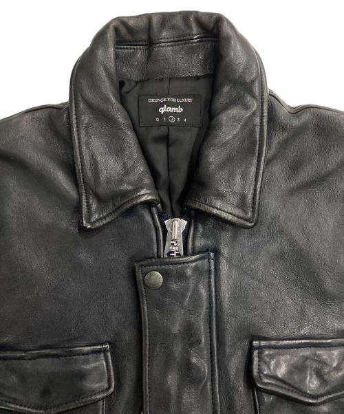 glamb（グラム）glamb (グラム) Rosso riders レザーライダースジャケット グレー サイズ:2の古着・服飾アイテム