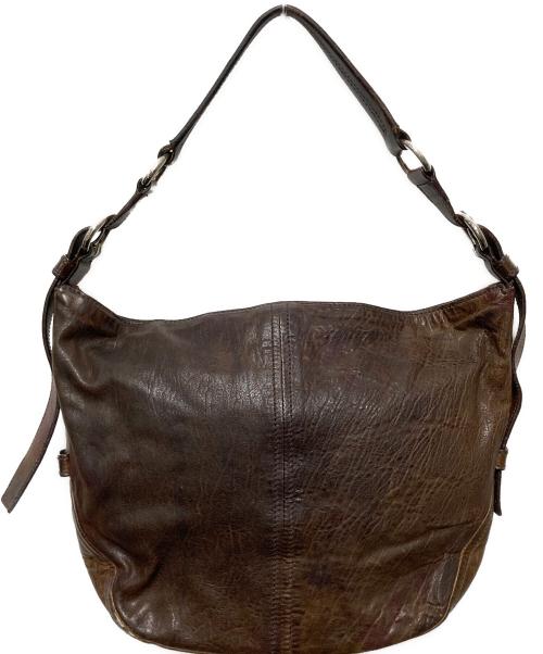 MIU MIU（ミュウミュウ）MIU MIU (ミュウミュウ) オールド レザー ワンショルダー バッグ ブラウンの古着・服飾アイテム