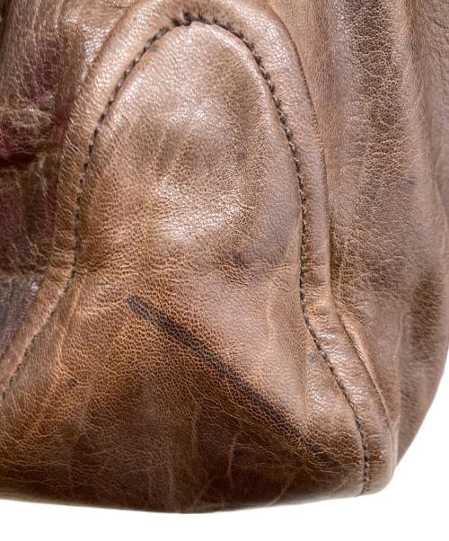 MIU MIU（ミュウミュウ）MIU MIU (ミュウミュウ) オールド レザー ワンショルダー バッグ ブラウンの古着・服飾アイテム