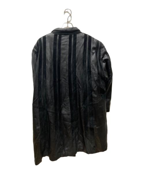 BBL COLLECTION（ビービーエルコレクション）BBL COLLECTION (ビービーエルコレクション) 異素材切替スタンドカラーコート ブラック サイズ:Lの古着・服飾アイテム