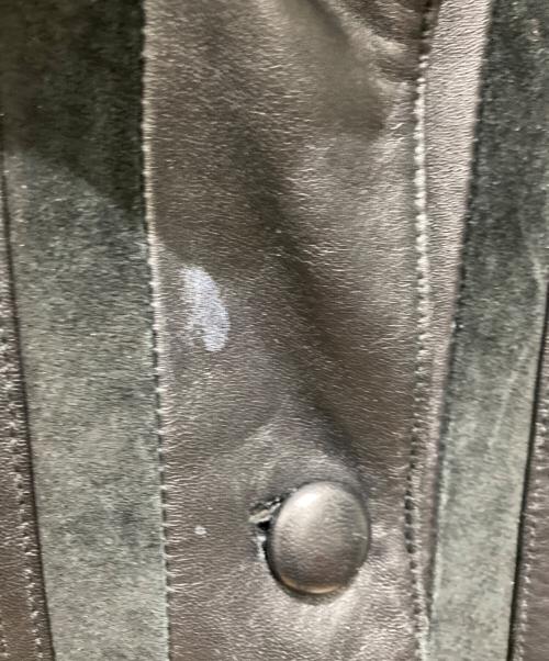 BBL COLLECTION（ビービーエルコレクション）BBL COLLECTION (ビービーエルコレクション) 異素材切替スタンドカラーコート ブラック サイズ:Lの古着・服飾アイテム