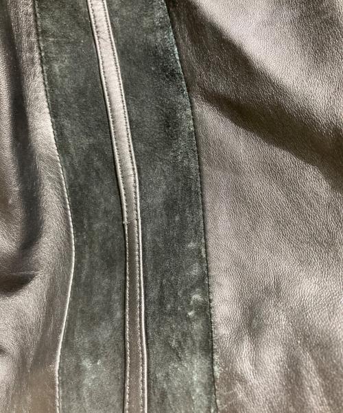 BBL COLLECTION（ビービーエルコレクション）BBL COLLECTION (ビービーエルコレクション) 異素材切替スタンドカラーコート ブラック サイズ:Lの古着・服飾アイテム