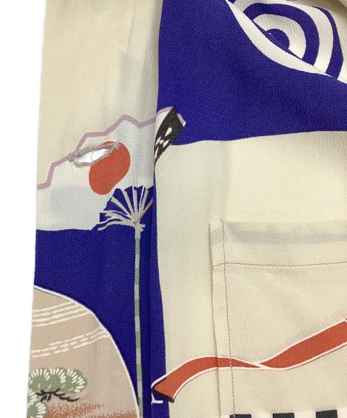 Sun Surf SPECIAL EDITION（サンサーフ・スペシャルエディション）Sun Surf SPECIAL EDITION (サンサーフ・スペシャルエディション) MUSASHI-YA (ムサシヤ) オープンカラーシャツ ホワイト×ネイビー サイズ:Lの古着・服飾アイテム