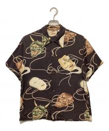 Sun Surf（サンサーフ）の古着「般若柄アロハシャツ」｜ブラウン