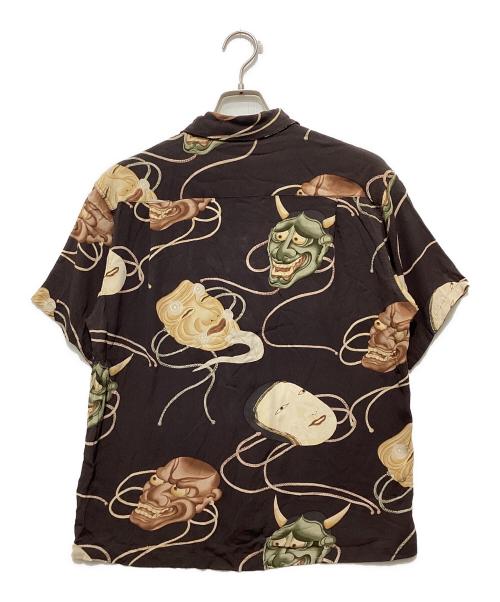 Sun Surf（サンサーフ）Sun Surf (サンサーフ) 般若柄アロハシャツ ブラウン サイズ:Lの古着・服飾アイテム