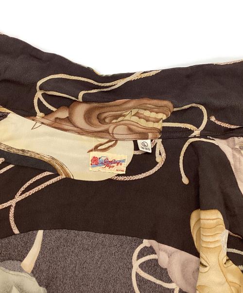 Sun Surf（サンサーフ）Sun Surf (サンサーフ) 般若柄アロハシャツ ブラウン サイズ:Lの古着・服飾アイテム