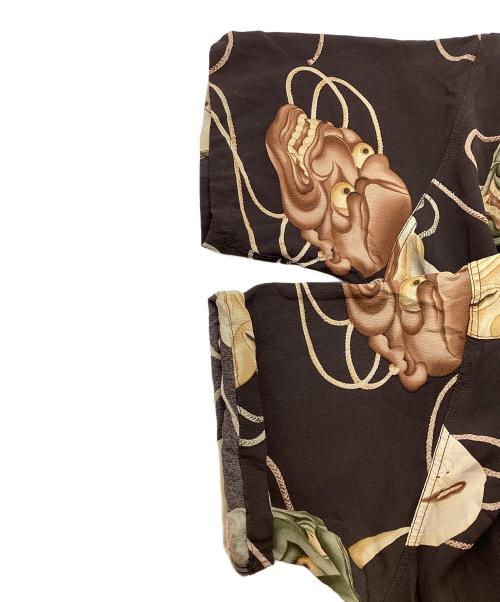 Sun Surf（サンサーフ）Sun Surf (サンサーフ) 般若柄アロハシャツ ブラウン サイズ:Lの古着・服飾アイテム