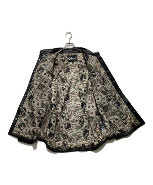 Schott（ショット）Schott (ショット) ラムレザーウエスタンシャツ ブラック サイズ:XXLの古着・服飾アイテム