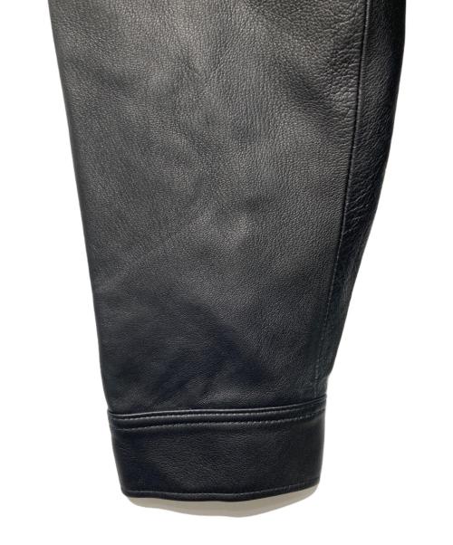 Schott（ショット）Schott (ショット) ラムレザーウエスタンシャツ ブラック サイズ:XXLの古着・服飾アイテム