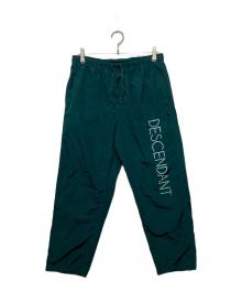 DESCENDANT（ディセンダント）の古着「21AW SHORE NYLON BEACH PANTS ナイロン混イージーパンツ」｜グリーン