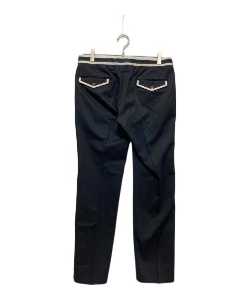 GUCCI（グッチ）GUCCI (グッチ) パイピングスラックスパンツ ブラック サイズ:46の古着・服飾アイテム