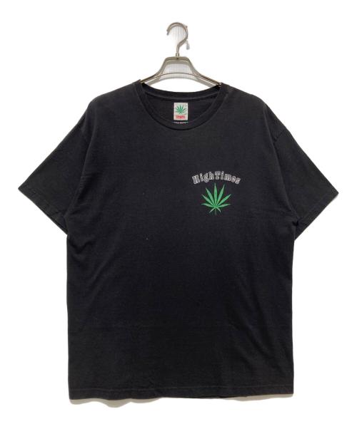 HIGH TIMES（ハイ タイムズ）HIGH TIMES (ハイ タイムズ) WACKO MARIA (ワコマリア) HIGH TIMES T-SHIRT プリントTシャツ ブラック サイズ:XLの古着・服飾アイテム