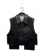 Rich Iリッチアイ）の古着「LEATEHR VEST」｜ブラック